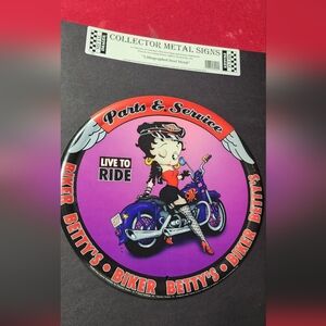 Biker Betty's Metal Sign